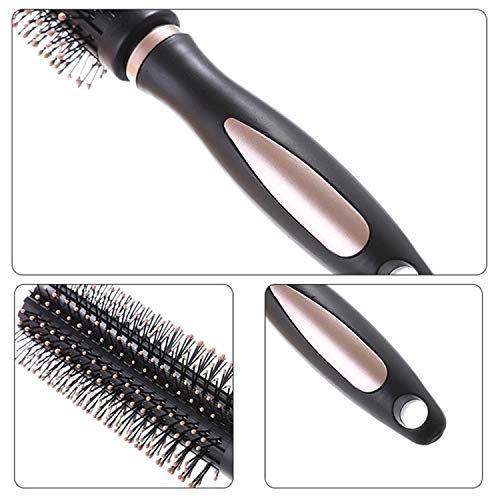 Pack of 4 Anti-Static Hair Tools for Women, Men & Kids: Oval Comb, Round Vent Brush, Detangling Paddle Brush for Wet/Dry Hair Massage & Shine, QXDAI-10
