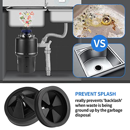 RQYEKDO Garbage Disposal Splash Guard,2 Pack 3 1/8 Inch Sink Baffle Disposer Drain Splash Guard Collar EPDM Rubber Upgraded Replacement Quiet Cover for Waste King, Whirlaway and GE Models - color: 3-1/8" (2pcs）