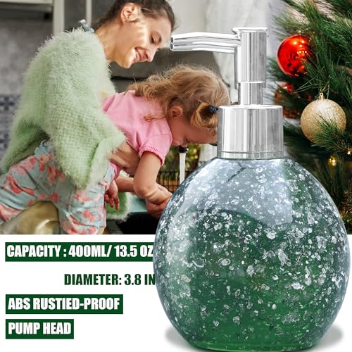 LUANT Bathroom Decoration Resin Lotion Bottle Pump for Kitchen or Countertops, Green