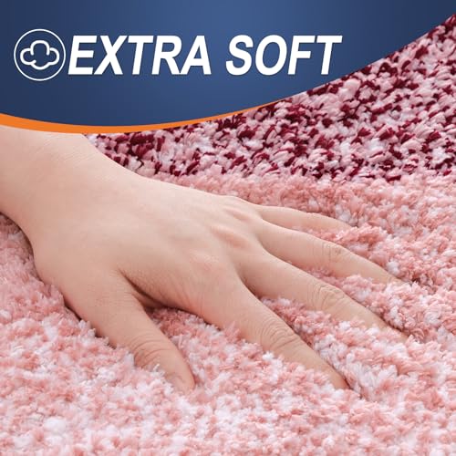OLANLY Small Bathroom Rugs Mat 24x16, Extra Soft Absorbent Microfiber Bath Rugs, Rubber Backing, Quick Dry, Machine Washable Bath Mats for Bathroom Floor, Tub and Shower, Home Decor Accessories, Red - color: Red, size: 24" X 16"