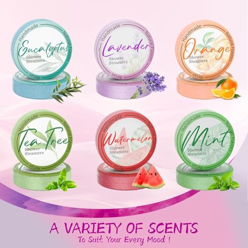 Shower Steamers Aromatherapy 8 Pack –Natural Essential Oil Shower Bombs for Self Care, Home Spa, Stress Relief & Relaxation, Birthday Gifts for Women and Men. Dreamy Watercolor Style - style: Dreamy Watercolor Style