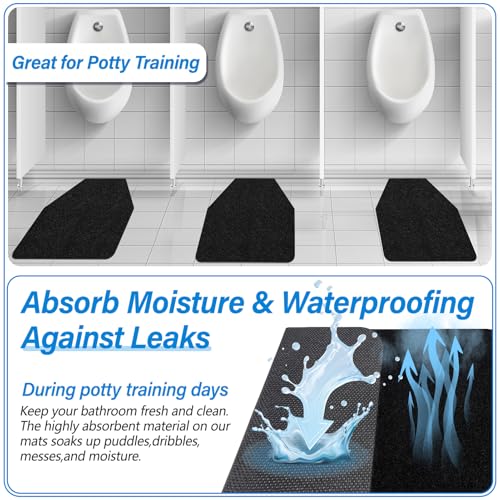 12 Pack Urinal Mats for Men Bathroom,Urinal Floor Mats for Commercial Restrooms,Non-Slip,Water Deodorization,Disposable Urinal Mats Reusable,Urine,Large 17Inch x 20.5Inch