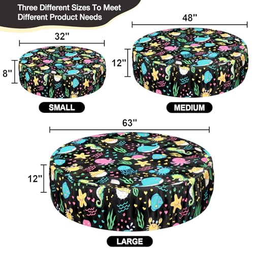 Foldable Round Dog Swimming Pool Cover, for 32 "/63“/48” Collapsible Outdoor Tub, PVC Coating Waterproof and UV Protection, Leakproof Washable Kiddie Pet Small Paddling Bath Accessories - size: XL-71*12 inch