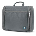 PAVILIA Large Hanging Toiletry Bag for Women Men, Travel Cosmetic Organizer with 10 Compartments, Swivel Hook and 3 Leakproof Pockets, Water Resistant Makeup Case, Packs Flat, Black - color: Grey