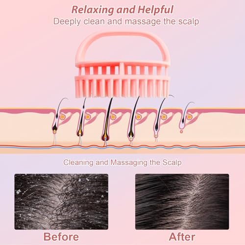 DUAIU Hair Oil Applicator with Continuous Spray Bottle Hair Scalp Massager, Silicone Root Comb Applicator Bottle Shampoo Brush and Mister Spray Bottles for Hair Dye and Hair Care