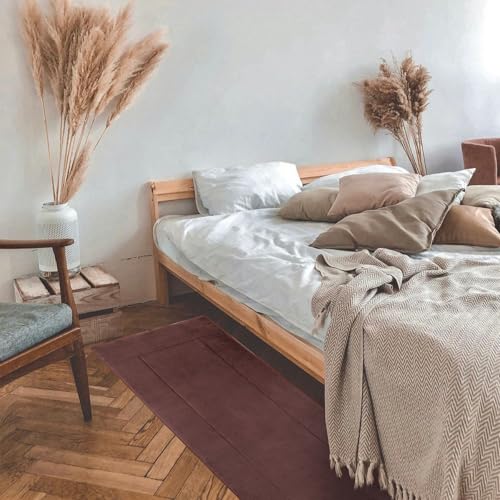 Soft Hallway Runner Rug,Washable Floor Rugs, Non Slip Memory Foam Rug,Super Water Absorption, Suitable for Bathroom Mat, Entrance,Kitchen, Living Room Decor(2x5ft Brown) - color: New Brown, size: 2' x 5' (Rectangular)