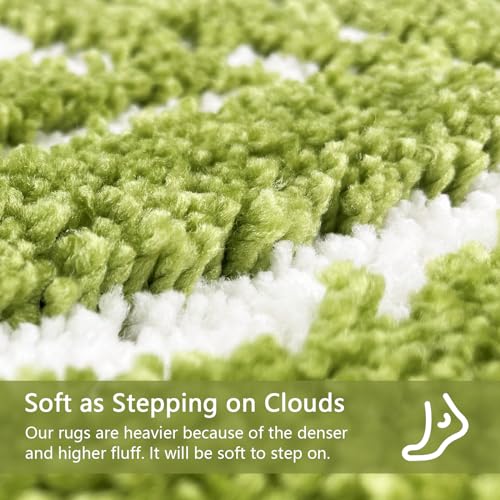 Green Leaf Bathroom Rugs - Bathroom Decor Cute Bath Mat for Sink, Tub, Small Rug, Green Bath Mats Washable Non Slip Funny Water Absorbent Bath Rugs Leaves 16" x 24" - color: Grass Green, size: 1'4" x 2' (Rectangular)