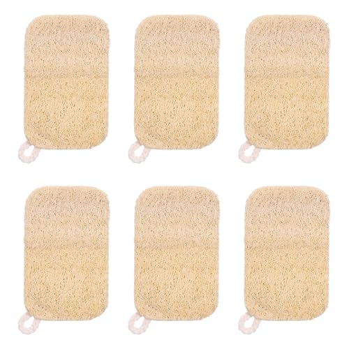 6 PCS Natural Loofah Dish Sponge,2.3 * 4,3 Inches Loofah Kitchen Sponge,Eco Sponges Kitchen,Natural Sponges for Dishes,No Damage Tableware