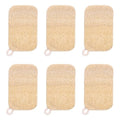 6 PCS Natural Loofah Dish Sponge,2.3 * 4,3 Inches Loofah Kitchen Sponge,Eco Sponges Kitchen,Natural Sponges for Dishes,No Damage Tableware