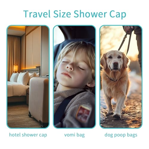 Disposable Shower Caps 100pcs - Large Clear Plastic Shower Cap for Women Men Long Hair Reusable Waterproof Deep Conditioning Oil Treatment Hair Cap for Sourdough Bread Hair Dye Travel Essential