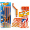 FlexiSnake Drain Weasel Sink Snake Hair Clog Remover Tool Kit, 10 Wands | Pipe, Bathroom, Bathtub Cleaner, 18-inch Long Refills, Flexible, Removable Handle, Made in The USA