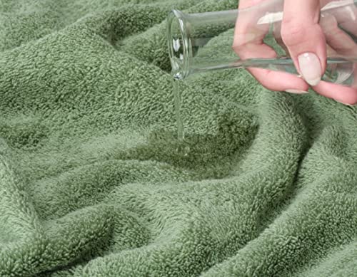 American Soft Linen 100% Cotton Luxury Turkish Towels, 6 Piece Towel Set | Soft Absorbent Quick Dry OEKO Tex Standard 100 Certificated Durable Machine Washable Breathable Premium Hotel Quality - color: Sage Green, size: 6PC (2BT + 2HT + 2WC)