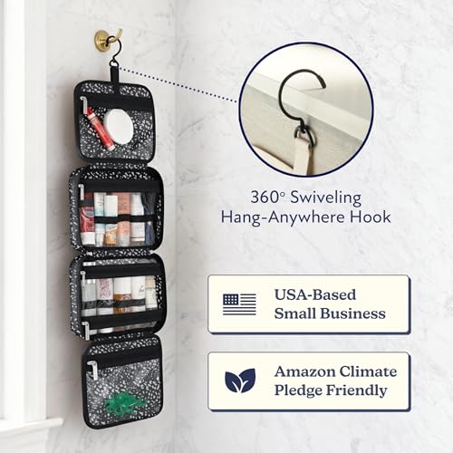 VANDEL Waterproof Hanging Toiletry Bag [TSA-Approved] Hanging Makeup Organizer Bag, Cosmetic Travel Bags for Women, Makeup Case Toiletries Organizer Hygiene Bathroom Shower Caddy - White Leopard - color: White Leopard