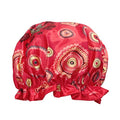 allydrew Reusable Women's Waterproof Shower Caps for Long Hair, Red Circle - color: Red Circle