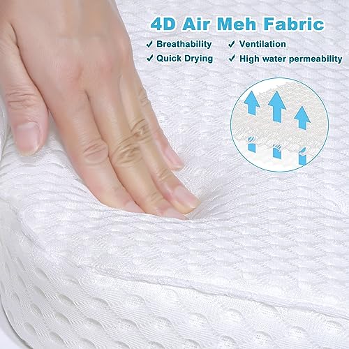 Bath Pillow for Tub Support Neck and Back, Bathtub Pillow Bath Accessories for Bathtub Women, Hot Tub Accessories for Adults White