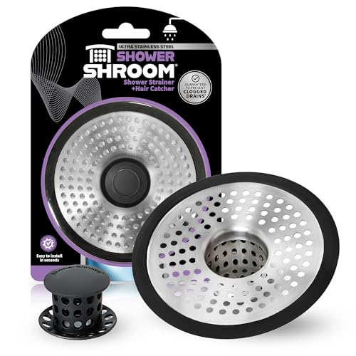 ShowerShroom SHSULT755 Ultra Revolutionary Shower Hair Catcher Drain Protector, No Size, Stainless - color: Stainless