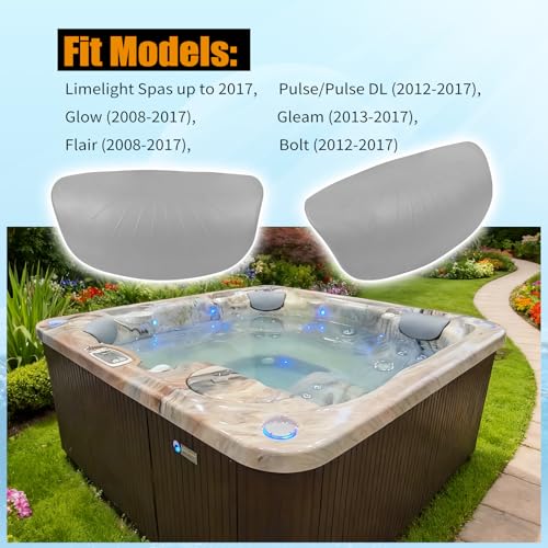 76558 74610 Hot Tub Spa Pillow Headrest Compatible with Hot Spring Pillows for Limelight Pulse Pulse DL Bolt (2012-2017), Glow Flair (2008-2017), Gleam (2013-2017) Spas Neck Cushion