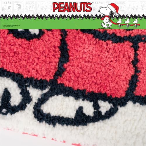 Collectibles Peanuts Snoopy Puffer Coat Holiday & Christmas Non Slip Plush Poly Knit Bathroom Mat Rug, 17x24, (Officially Licensed Product) By Franco - color: Peanuts Snoopy