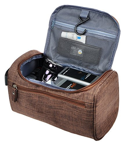 Vercord Mens Toiletry Bag Wash Travel Small Shaving Dop Kit Shower Bathroom Ditty Hygiene Bag Frosted Coffee - color: Frosted Coffee