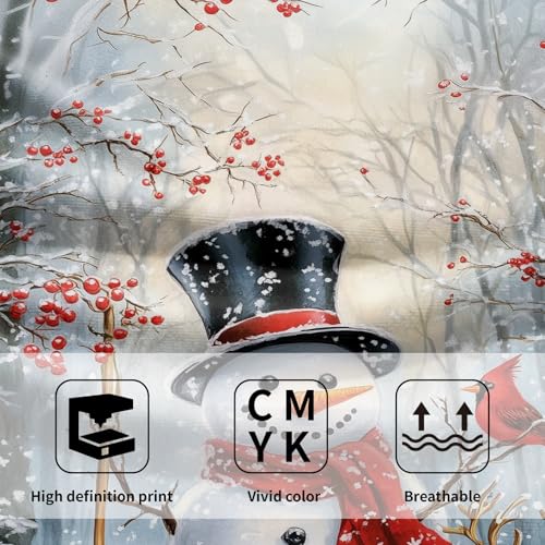 Christmas Snowman Hand Towels for Bathroom 14.4x28.3 Inch Set of 2 | Snowflake，Elk，Polyester Cotton，Breathable，for Winter Holiday Kitchen Hotel Gym Spa Decor - color: Xmas Snowman