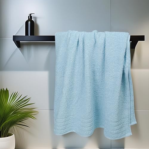 Tens Towels Pack of 4 Extra Large Bath Towels 30 x 60 Inches, 100% Cotton, Larger & Lighter Weight, Quicker to Dry, Super Soft and Absorbent, Perfect for Bathroom, Sky Blue - color: Sky Blue