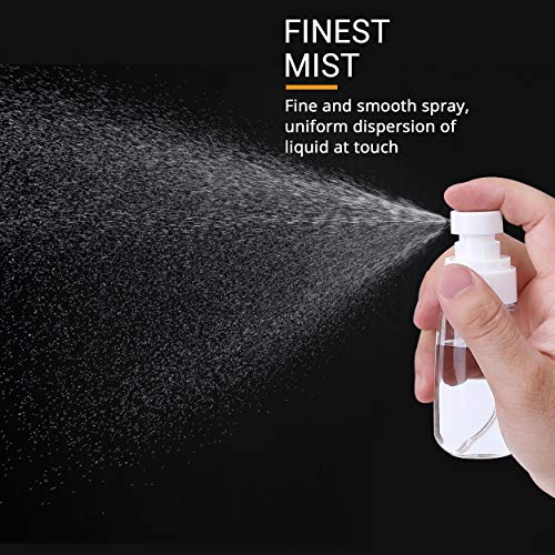 RELANOR Pack 2 Small Spray Bottle Travel Size 2oz/60ml - Fine Mist Mini Empty Spray Bottles - Leak Proof - for Toners, Face & Hair Mist - size: 60 ml - Pack 2