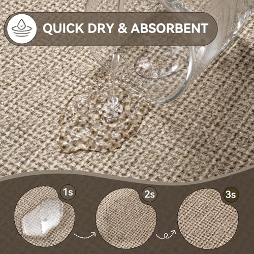 YDKGL Half Circle Bath Mat, Non Slip Bath Mat, Thin Bathroom Rugs Fit Under Door Quick Dry Absorbent Washable Bathroom Mat with Rubber Backing, Brown Beige 16x24 - color: A-beige Brown, size: 16" X 24“