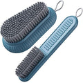 Cleaning Brush Soft Bristle Brush Laundry Scrub Brush Clothes Underwear Shoes Scrubbing Brush, Easy to Grip Household Cleaning Brushes Tool for Countertops Bathtubs (Blue) - color: Blue