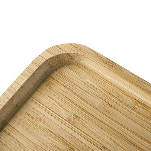 Bamboo Vanity Tray, Bathroom Counter Tray, Toilet Tank Top Tray for Organizing and Decor Display, 14.2 x 6 x 0.8 inch - size: 14.2" x 5.9" x 0.8"