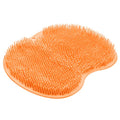Shower Foot Scrubber Mat Back Washer Back Exfoliating Bath Wash Pad Wall Mounted Slip Suction Cups Foot Scrubber for Use in Shower Cups Foot Cleaner for Men and Women - color: Orange