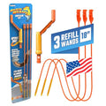 FlexiSnake Drain Weasel Sink Snake Hair Clog Remover Tool Kit, 3 Wands | Pipe, Bathroom, Bathtub Cleaner, 18-inch Long Refills, Flexible, Removable Handle, Made in The USA
