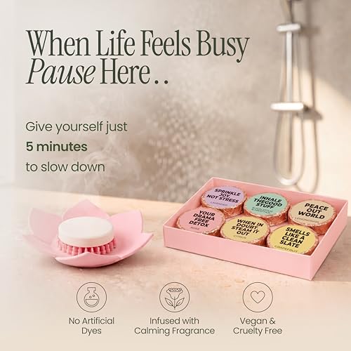 MESMOS Shower Steamers Aromatherapy 6pack Gift Set, Self Care Gifts for Women, Essential Oil Shower Bombs, Spa Stress Relief Birthday Kit. Lavender Eucalyptus Menthol Rose Citrus Grapefruit Lemongrass - size: 1 Count (Pack of 6), style: Self Care 6pk