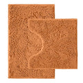 Bathroom Rugs Sets 2 Piece,Super Absorbent Chenille Bath Mats and U-Shaped Toilet Rug,Strong PVC Non Slip Backing,Microfiber Washable Dry Quickly Bath Mats for Bathroom(20"x32"+20"x20"U, Champagne) - color: Champagne