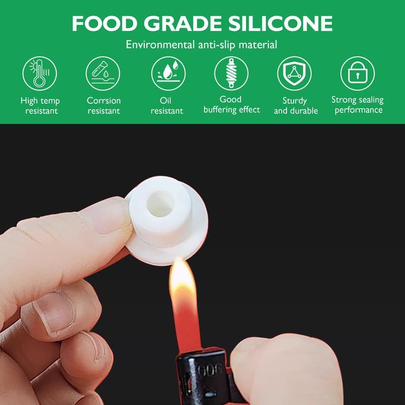 EASYEAH 4 Sizes 7.8/8/8.3/8.5 mm Silicone Plugs 5/16 in T-Shaped Soft Flexible Rubber Stopper Waterproof Seal Button Plug for 7.8-8.5 mm/0.31-0.33 in Hole, White, 32 Pcs - size: 7.8-8.5mm(0.31-0.33")
