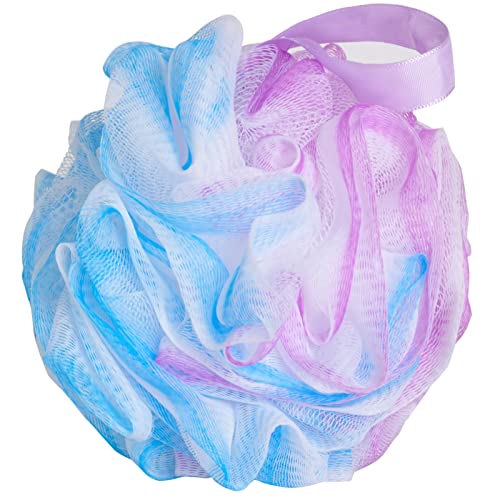 Urbanstrive Shower Bath Sponge XL 75g Soft Shower Loofahs Balls for Body Wash Men Women Bathroom Accessories, 1 Pack, Blue-Purple - color: Blue-purple