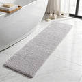 TYUU Light Grey Bathroom Runner Rugs, Ultra Soft Long Bath Mat Machine Washable Super Absorbent Quick Dry Bathroom Runner Rug 16 x 60 Non Slip, Light Grey 16" x 60" - color: Light Grey, size: 16" x 60"