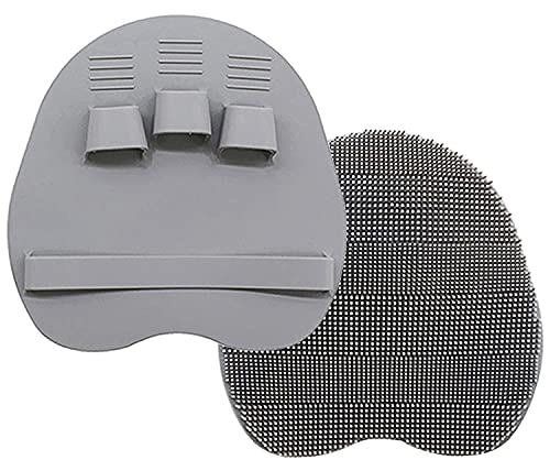 1 Pack Silicone Shower Brush, Body Wash Exfoliating Skin Massage Scrubber | Soft Dry Skin Brushing Glove Loofah, Fit for Sensitive and All Kinds of Skin,Gray - color: Gray