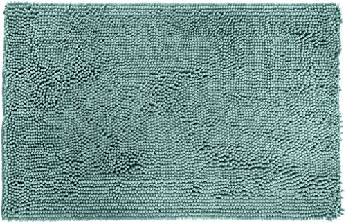 Amazon Basics Bathroom Rugs, Extra Soft Absorbent Shag Bath Rugs, Non-Slip Backing,Quick Drying,Machine Washable,Plush Comfort for Bathroom Floor,Tub and Shower, 21" x 34",Seafoam Green, (Pack of 12) - color: Seafoam Green, size: 1'9" x 2'10" (Rectangular