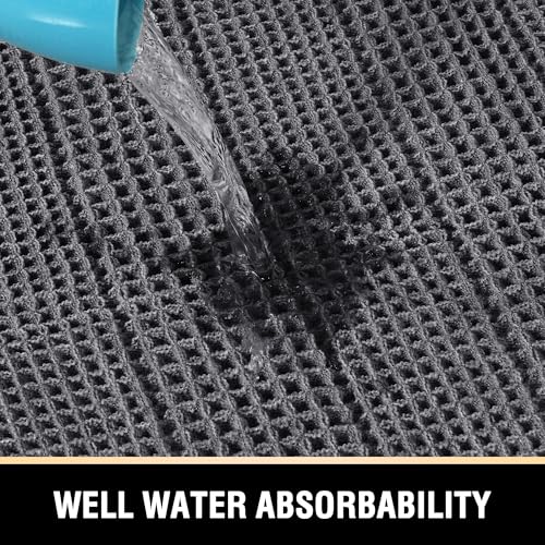H.VERSAILTEX Upgraded Waffle Bath Mat Super Absorbent Non Slip Bath Rugs for Beside Tub, 20" x 32", Grey - color: Grey, size: 20" x 32"
