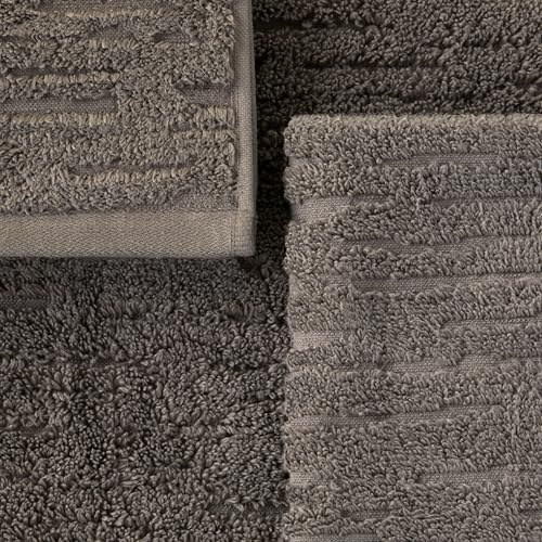SKL Home CloudSoft Cotton Luxury Hand Towel 2pc Set for Bath/Kitchen/Bar & Gift, Mink Brown - color: Mink Brown, style: Hand Towels (Set of 2)
