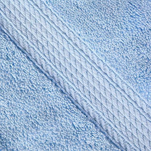 BNM Madeline Egyptian Cotton Heavyweight Towels, Ideal for Shower, Spa, Hotel, 800 GSM, Face/Washcloths, Hand Towels, Bath Towels, Highly-Absorbent, Luxury , 9 Piece Towel Set, Light Blue - color: Light Blue, size: 9-Piece Towel Set