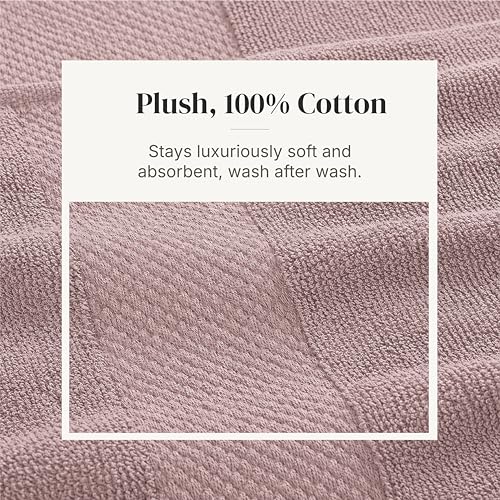 Modern Threads 600 GSM 6-Piece Towel Set with Filgree Jacquard Border Rose - color: Rose, style: Jacquard Border