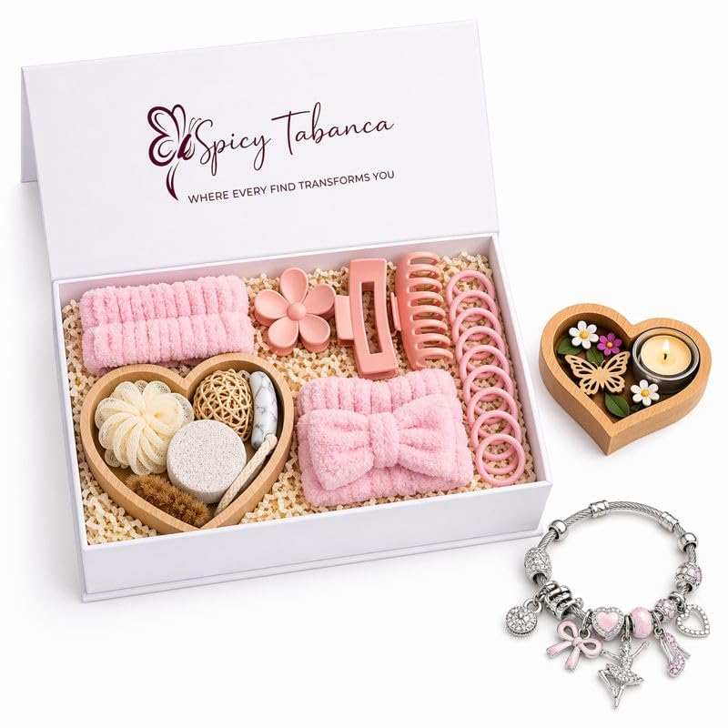 Ultimate 25‑Piece Spa Gift Set for Women – Luxury Self Care Bath Kit with Charm Bracelet, Relaxation Accessories & Premium Magnetic Gift Box – Perfect Birthday, Mother’s Day & Thank‑You Gift - size: Serenity Spa & Sparkle Essentials Box