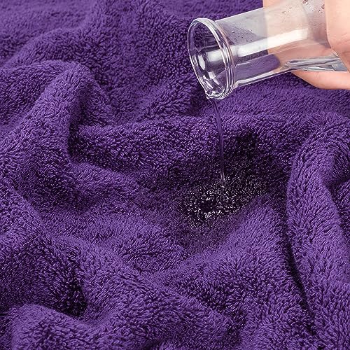 100% Cotton Oversized 40x80 Bath Sheet, Turkish Bath Towels for Bathroom Extra Large, Purple Bath Sheet - color: Purple, size: Bath Sheet 40x80"