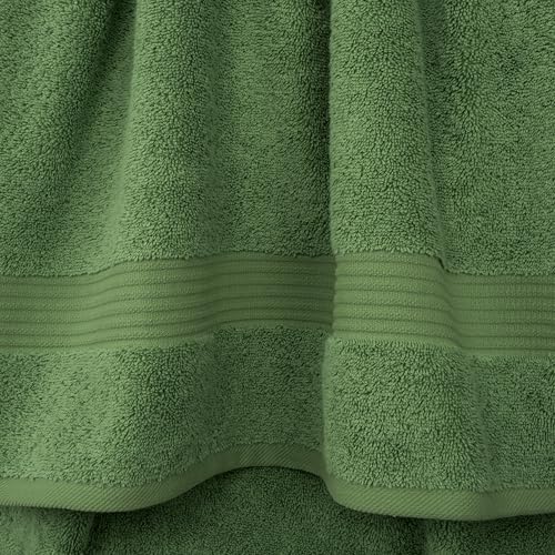Cotton Paradise Turkish Towel Set, Soft Absorbent Quick Dry, 4 Piece Bath Towel Set, Sage Green - color: Sage Green, size: 4 PC SET (27x54")