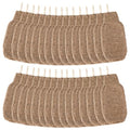 30 Pcs Exfoliating Shower Gloves Stretchable Jute Bath Mitts with Hanging Loop Body Scrubber Exfoliator Loofah Washcloth Deep Clean Dead Skin for Spa Massage Skin Shower Hotel Use(Brown) - color: Brown
