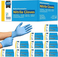 Inspire Black Nitrile Disposable Gloves | 4.5 Nitrile Disposable Safety Medical Cooking Cleaning Gloves - size: Small, style: Blue - Case of 1000