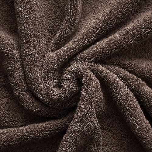 100% Cotton Oversized 40x80 Bath Sheet, Turkish Bath Towels for Bathroom Extra Large, Brown Bath Sheet - color: Brown, size: Bath Sheet 40x80"