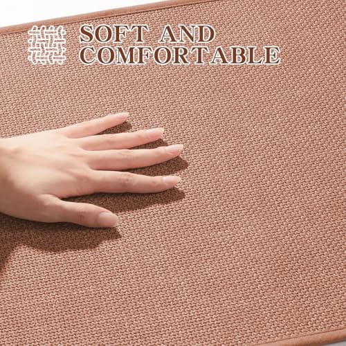 chakme Bathroom Rugs Mat 36x24, Ultra Thin Non Slip Bath Mat Large Quick Dry Absorbent Bath Mat for Bathroom, (Dark Pink, 36"x24") - color: Dark Pink, size: 2' x 3' (Rectangular)