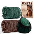 2 Pack African Net Sponge Exfoliating Body Scrubber Bath Sponge for Daily Use (Dark Brown+Dark Green) - color: Dark Brown+dark Green